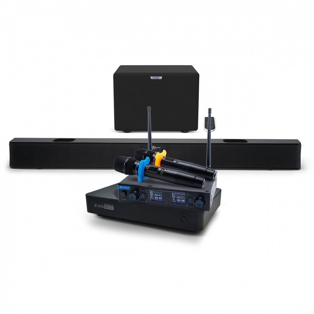 Hi-End караоке-система EVOBOX Premium + EvoSoundBar (саундбар с караоке) в Волжске