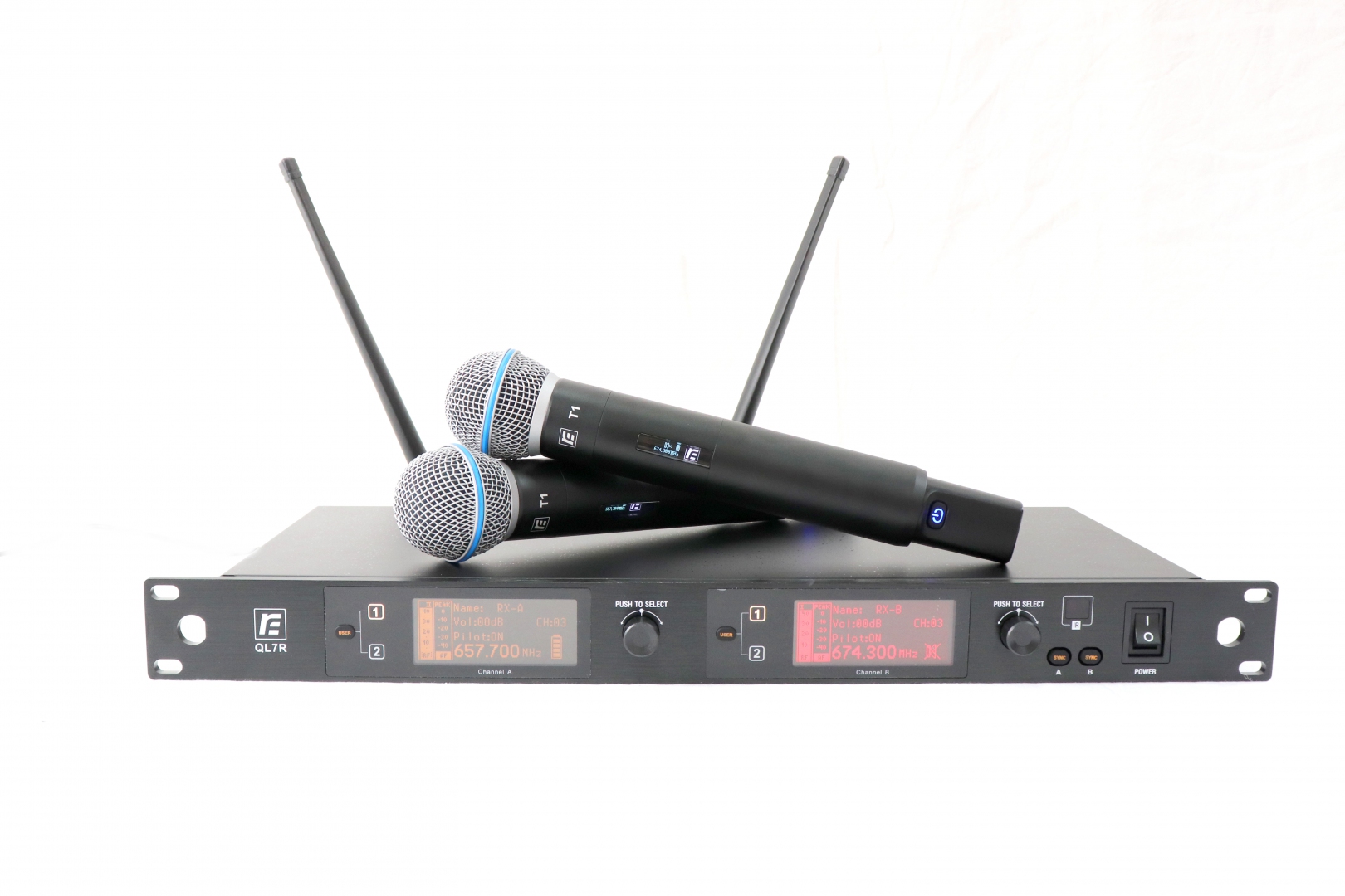 RFIntell QL7R/T1-A 651,800-683,400 МГц 2-канальная радиосистема с 2-мя ручными микрофонами в Волжске